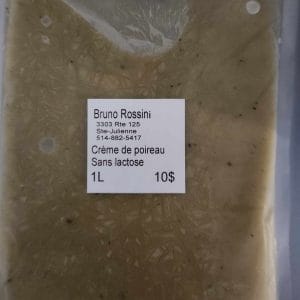 Crème de poireaux sans lactose