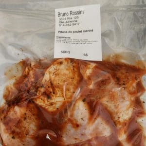 Pilons de poulet mariné
